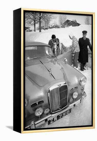 Students Getting in Car at Le Rosey School, Gstaad, Switzwerland, 1965-Carlo Bavagnoli-Framed Premier Image Canvas