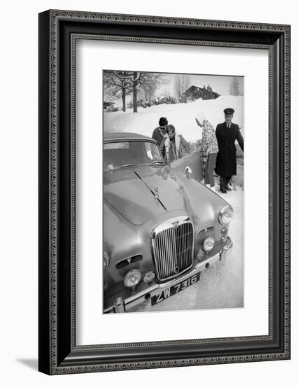 Students Getting in Car at Le Rosey School, Gstaad, Switzwerland, 1965-Carlo Bavagnoli-Framed Photographic Print