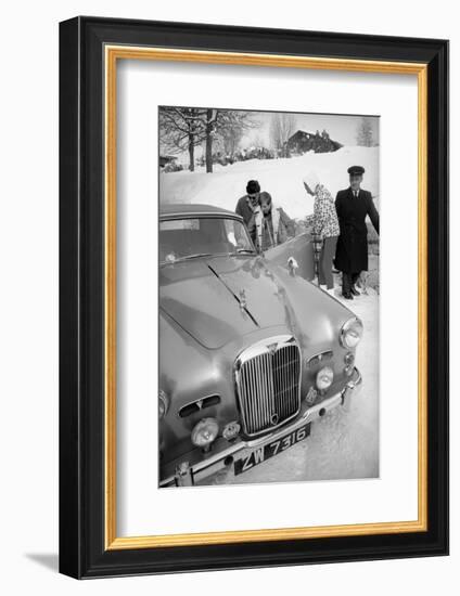 Students Getting in Car at Le Rosey School, Gstaad, Switzwerland, 1965-Carlo Bavagnoli-Framed Photographic Print