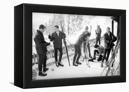 Students Getting in Car at Le Rosey School, Switzerland, 1965-Carlo Bavagnoli-Framed Premier Image Canvas