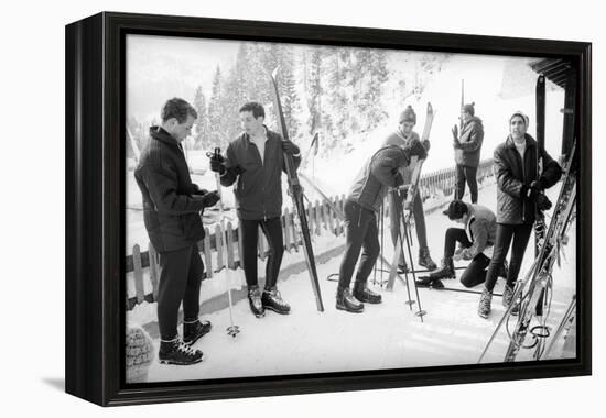 Students Getting in Car at Le Rosey School, Switzerland, 1965-Carlo Bavagnoli-Framed Premier Image Canvas