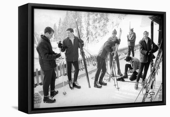 Students Getting in Car at Le Rosey School, Switzerland, 1965-Carlo Bavagnoli-Framed Premier Image Canvas