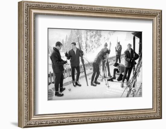 Students Getting in Car at Le Rosey School, Switzerland, 1965-Carlo Bavagnoli-Framed Photographic Print