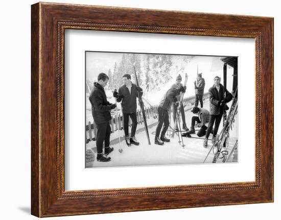 Students Getting in Car at Le Rosey School, Switzerland, 1965-Carlo Bavagnoli-Framed Photographic Print