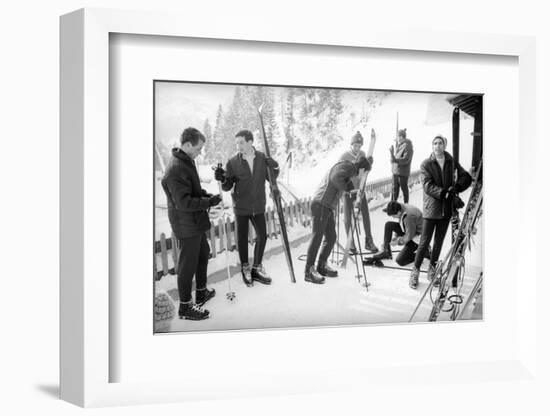 Students Getting in Car at Le Rosey School, Switzerland, 1965-Carlo Bavagnoli-Framed Photographic Print