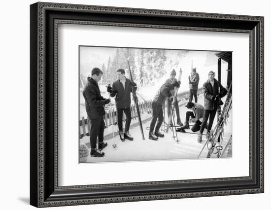 Students Getting in Car at Le Rosey School, Switzerland, 1965-Carlo Bavagnoli-Framed Photographic Print