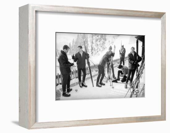 Students Getting in Car at Le Rosey School, Switzerland, 1965-Carlo Bavagnoli-Framed Photographic Print