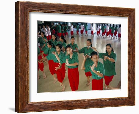 Students in Dramatic Arts College on Dance Course, Bangkok, Thailand, Southeast Asia-Bruno Barbier-Framed Photographic Print