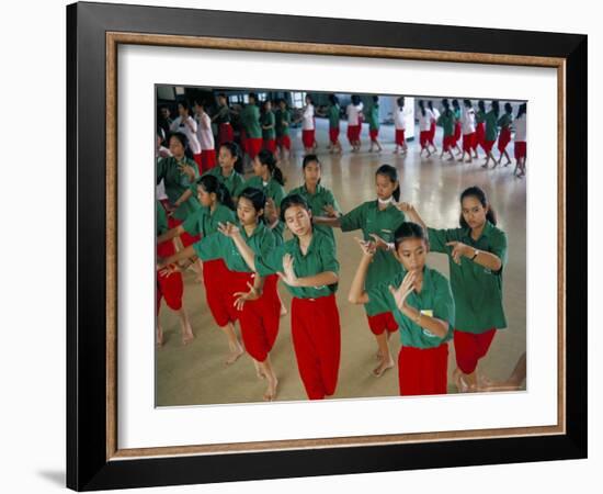 Students in Dramatic Arts College on Dance Course, Bangkok, Thailand, Southeast Asia-Bruno Barbier-Framed Photographic Print