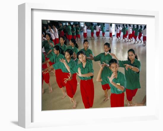 Students in Dramatic Arts College on Dance Course, Bangkok, Thailand, Southeast Asia-Bruno Barbier-Framed Photographic Print