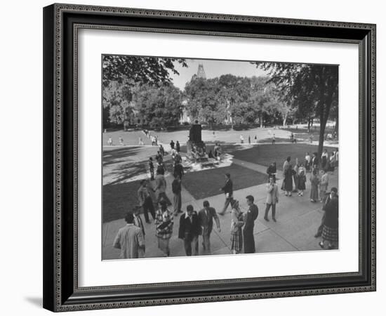 Students on Campus of Cornell University-Alfred Eisenstaedt-Framed Photographic Print