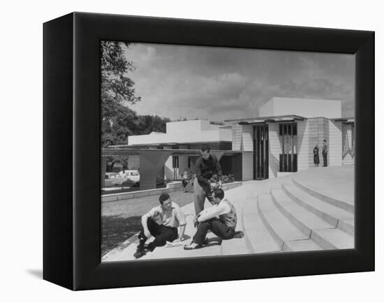 Students on Campus of Florida Southern University Designed by Frank Lloyd Wright-Alfred Eisenstaedt-Framed Premier Image Canvas