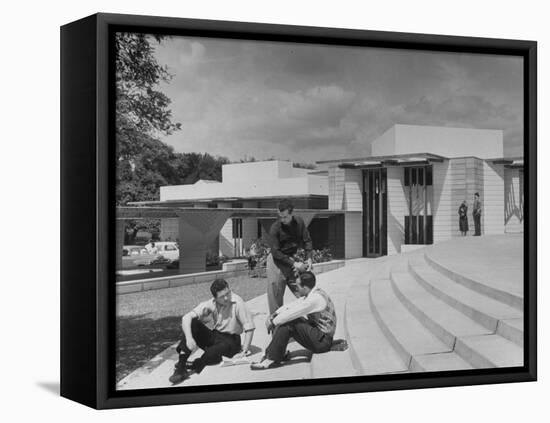 Students on Campus of Florida Southern University Designed by Frank Lloyd Wright-Alfred Eisenstaedt-Framed Premier Image Canvas
