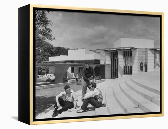 Students on Campus of Florida Southern University Designed by Frank Lloyd Wright-Alfred Eisenstaedt-Framed Premier Image Canvas