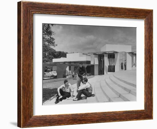 Students on Campus of Florida Southern University Designed by Frank Lloyd Wright-Alfred Eisenstaedt-Framed Photographic Print