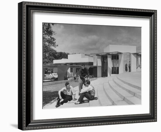 Students on Campus of Florida Southern University Designed by Frank Lloyd Wright-Alfred Eisenstaedt-Framed Photographic Print