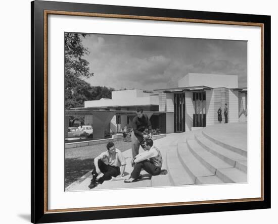 Students on Campus of Florida Southern University Designed by Frank Lloyd Wright-Alfred Eisenstaedt-Framed Photographic Print