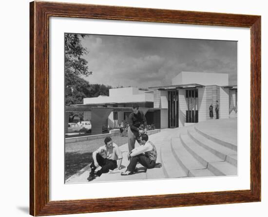 Students on Campus of Florida Southern University Designed by Frank Lloyd Wright-Alfred Eisenstaedt-Framed Photographic Print