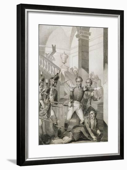 Students Revolt at University of Turin, 1821, Unification Era, Italy-null-Framed Giclee Print