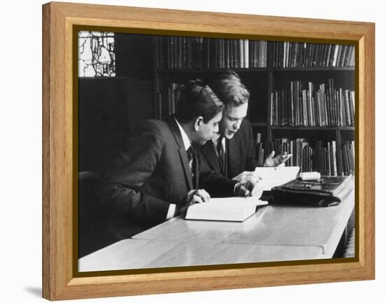 Students Studying Books in the University Library, Sheffield-Henry Grant-Framed Premier Image Canvas