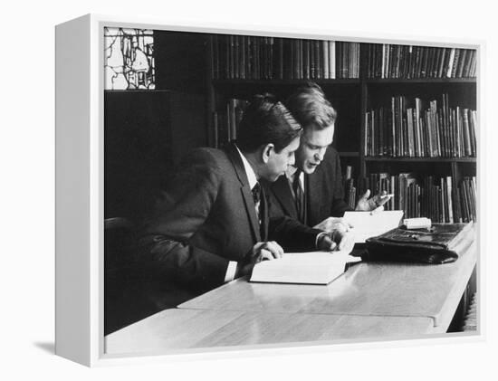 Students Studying Books in the University Library, Sheffield-Henry Grant-Framed Premier Image Canvas