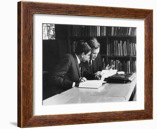 Students Studying Books in the University Library, Sheffield-Henry Grant-Framed Photographic Print