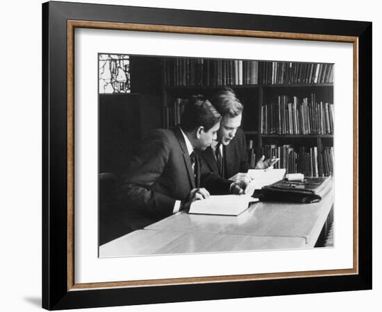 Students Studying Books in the University Library, Sheffield-Henry Grant-Framed Photographic Print