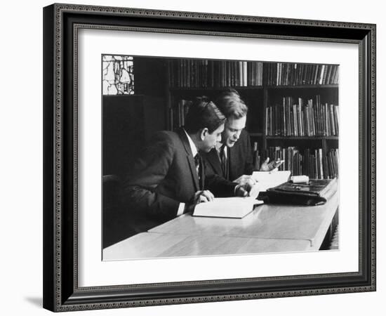 Students Studying Books in the University Library, Sheffield-Henry Grant-Framed Photographic Print