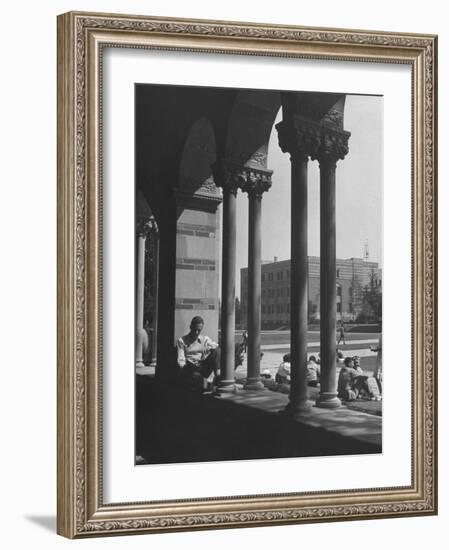 Students Studying on a Spring Day at the UCLA Campus-Martha Holmes-Framed Photographic Print