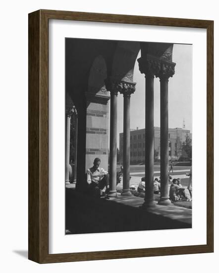 Students Studying on a Spring Day at the UCLA Campus-Martha Holmes-Framed Photographic Print