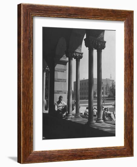 Students Studying on a Spring Day at the UCLA Campus-Martha Holmes-Framed Photographic Print