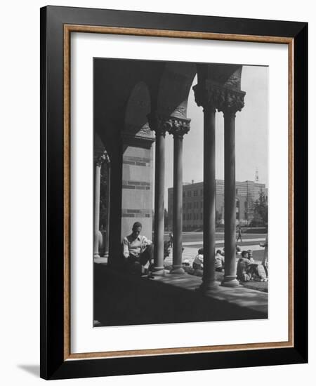 Students Studying on a Spring Day at the UCLA Campus-Martha Holmes-Framed Photographic Print