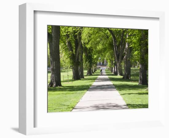 Students Walk in the Oval, Fort Collins, Colorado, USA-Trish Drury-Framed Photographic Print