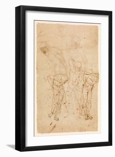 Studies for Christ at the Column (Verso), C.1460-65 (Pen & Ink on Paper) [See also 5934515]-Andrea Mantegna-Framed Giclee Print