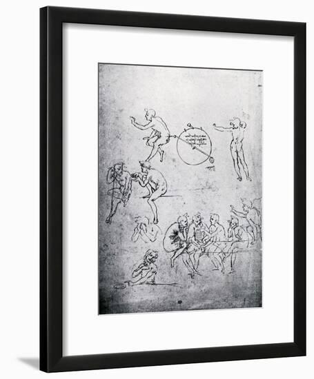 Studies for the Adoration of the Magi and the Last Supper, 15th Century-Leonardo da Vinci-Framed Giclee Print