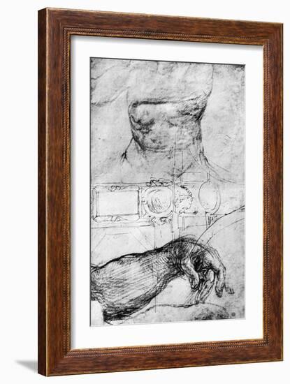 Studies for the Ceiling of the Sistine Chapel, Rome, 1913-Caravaggio-Framed Giclee Print