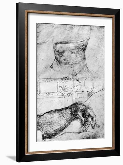 Studies for the Ceiling of the Sistine Chapel, Rome, 1913-Caravaggio-Framed Giclee Print