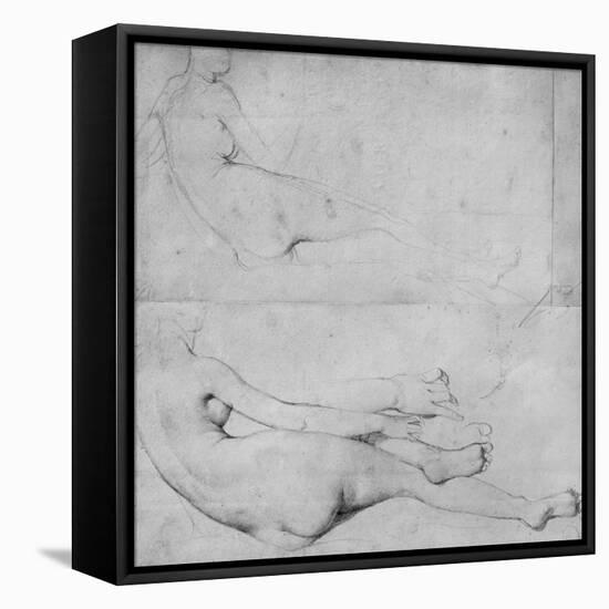 Studies for the Grande Odalisque-Jean-Auguste-Dominique Ingres-Framed Premier Image Canvas