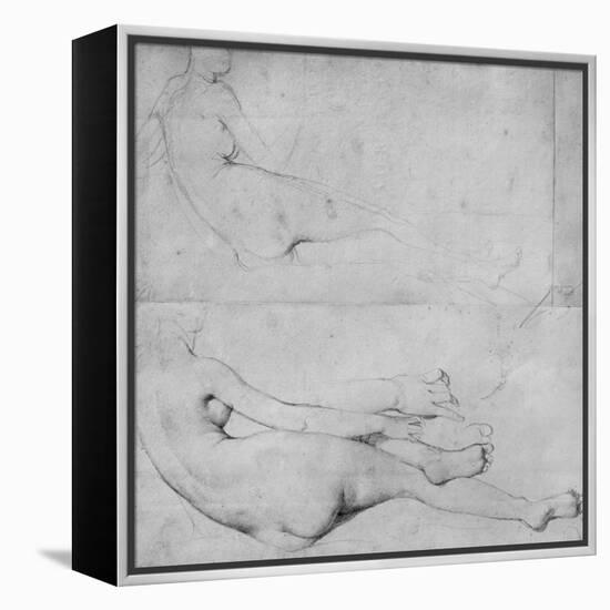 Studies for the Grande Odalisque-Jean-Auguste-Dominique Ingres-Framed Premier Image Canvas