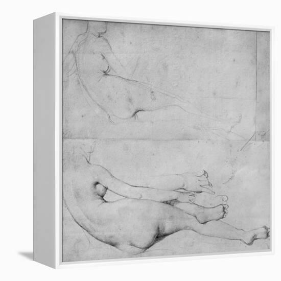 Studies for the Grande Odalisque-Jean-Auguste-Dominique Ingres-Framed Premier Image Canvas