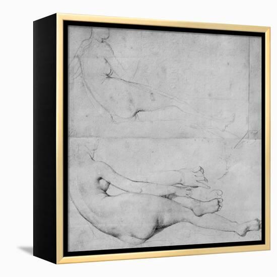 Studies for the Grande Odalisque-Jean-Auguste-Dominique Ingres-Framed Premier Image Canvas