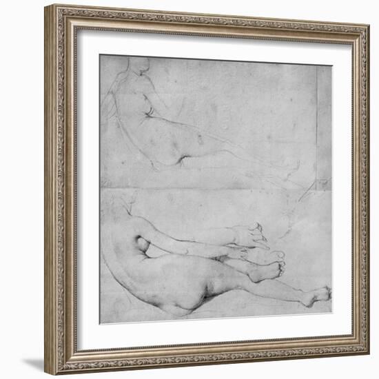 Studies for the Grande Odalisque-Jean-Auguste-Dominique Ingres-Framed Giclee Print