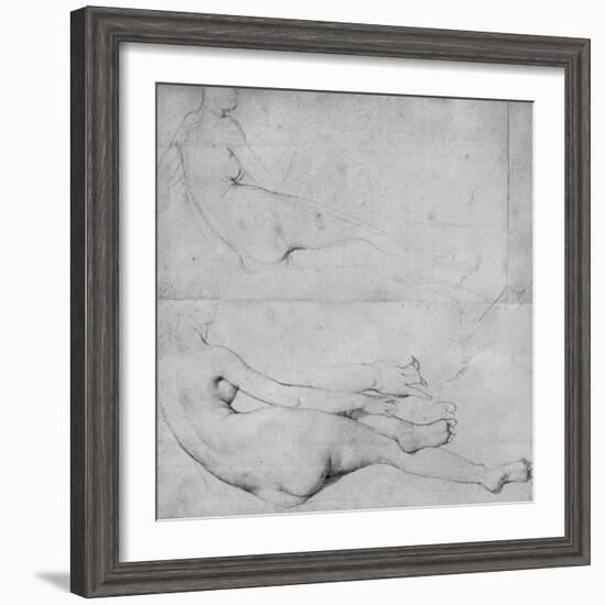 Studies for the Grande Odalisque-Jean-Auguste-Dominique Ingres-Framed Giclee Print