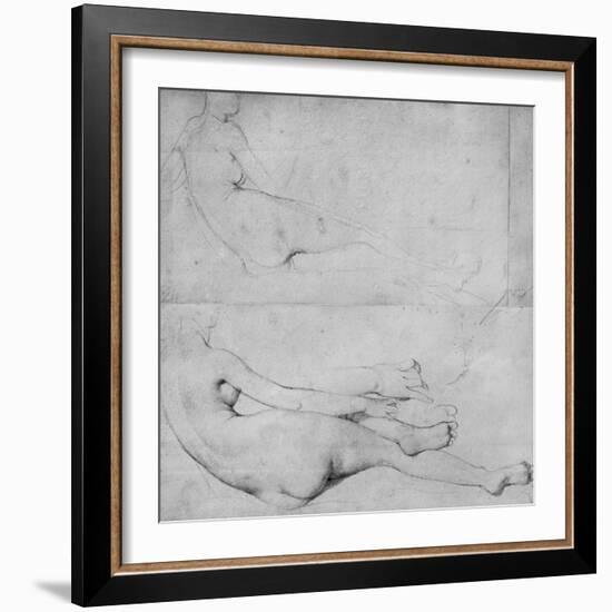 Studies for the Grande Odalisque-Jean-Auguste-Dominique Ingres-Framed Giclee Print