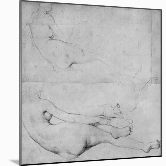 Studies for the Grande Odalisque-Jean-Auguste-Dominique Ingres-Mounted Giclee Print