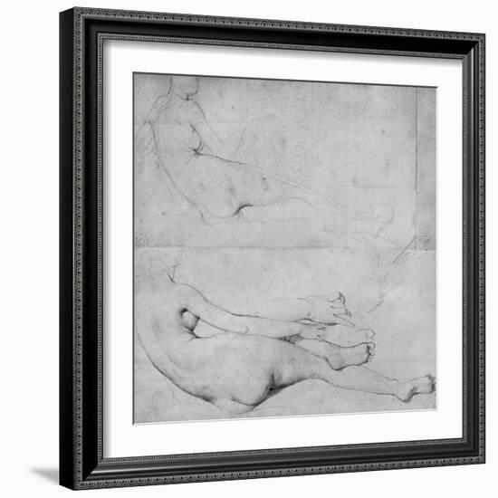 Studies for the Grande Odalisque-Jean-Auguste-Dominique Ingres-Framed Giclee Print