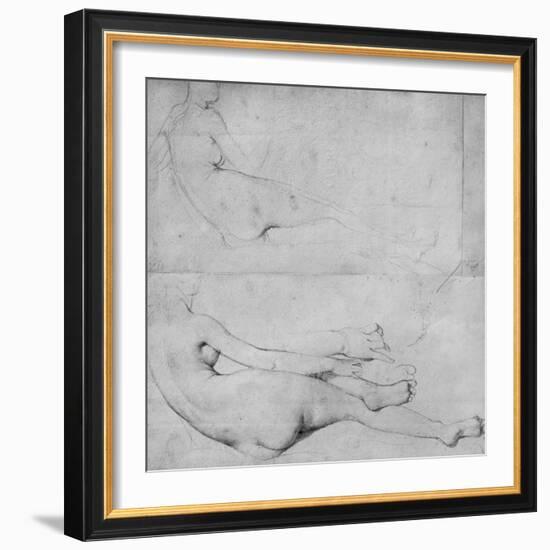 Studies for the Grande Odalisque-Jean-Auguste-Dominique Ingres-Framed Giclee Print