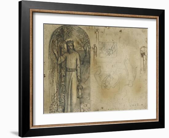 Studies for 'The Light of the World'-William Holman Hunt-Framed Giclee Print