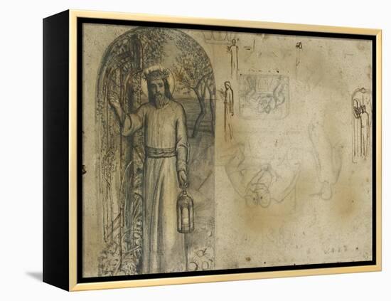 Studies for 'The Light of the World'-William Holman Hunt-Framed Premier Image Canvas