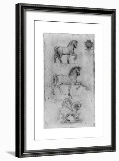 Studies for the Trivulzio Monument, C1508-Leonardo da Vinci-Framed Giclee Print